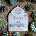 Personalised Oak Eid Card | Eid Mubarak Wooden Money Card | Eidiya / Eidi Money Envelope | Ramadan & Eid Gift UK