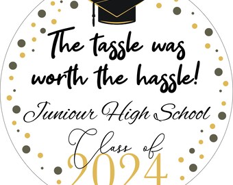 52 x Graduate Classroom Leaving Gifts School Stickers, Class of 2024, Thank You