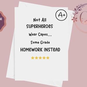 Biglietto di ringraziamento per l'insegnante con supereroi stampabile, biglietto di ringraziamento per l'insegnante, biglietto di fine anno scolastico, biglietto per educatori, insegnante di scuola elementare, download immediato