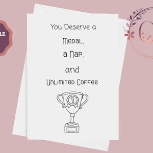 Druckbare Karte, Danke, Lehrer Anerkennung Karte, Sie verdienen eine Medaille, Mentor Karte, Tutor Karte, Karte für Freund, Instant Download