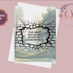 Carte imprimable de professeur, carte de la semaine d'appréciation, carte de remerciement de professeur, carte d'AT, carte d'assistant d'enseignement, d'un étudiant, téléchargement immédiat