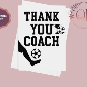 Carte de remerciement imprimable pour entraîneur de football, carte de remerciement pour entraîneur, professeur d'éducation physique, carte de professeur de sport, cadeau pour entraîneur, téléchargement immédiat