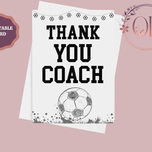 Biglietto di ringraziamento per l'allenatore di calcio stampabile, biglietto di ringraziamento per l'allenatore, biglietto per l'insegnante di educazione fisica, biglietto per educatore sportivo, regalo per l'allenatore, download immediato
