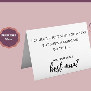 Best Man Proposal Card, Best Man Printable, Digital Download Groomsman Proposal, Groomsman Proposal Download PDF, Digital Download