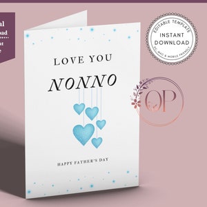 Biglietto per la festa del papà di Nonno stampabile, Biglietto per il nonno, Prima festa del papà, Primo giorno del papà, Biglietto per il nonno, Biglietto dai nipoti, Download digitale
