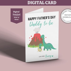 Carte de fête des pères papa imprimable, carte papa, carte pour papa, carte de fils fille, je ne peux pas attendre pour te rencontrer papa carte, téléchargement numérique