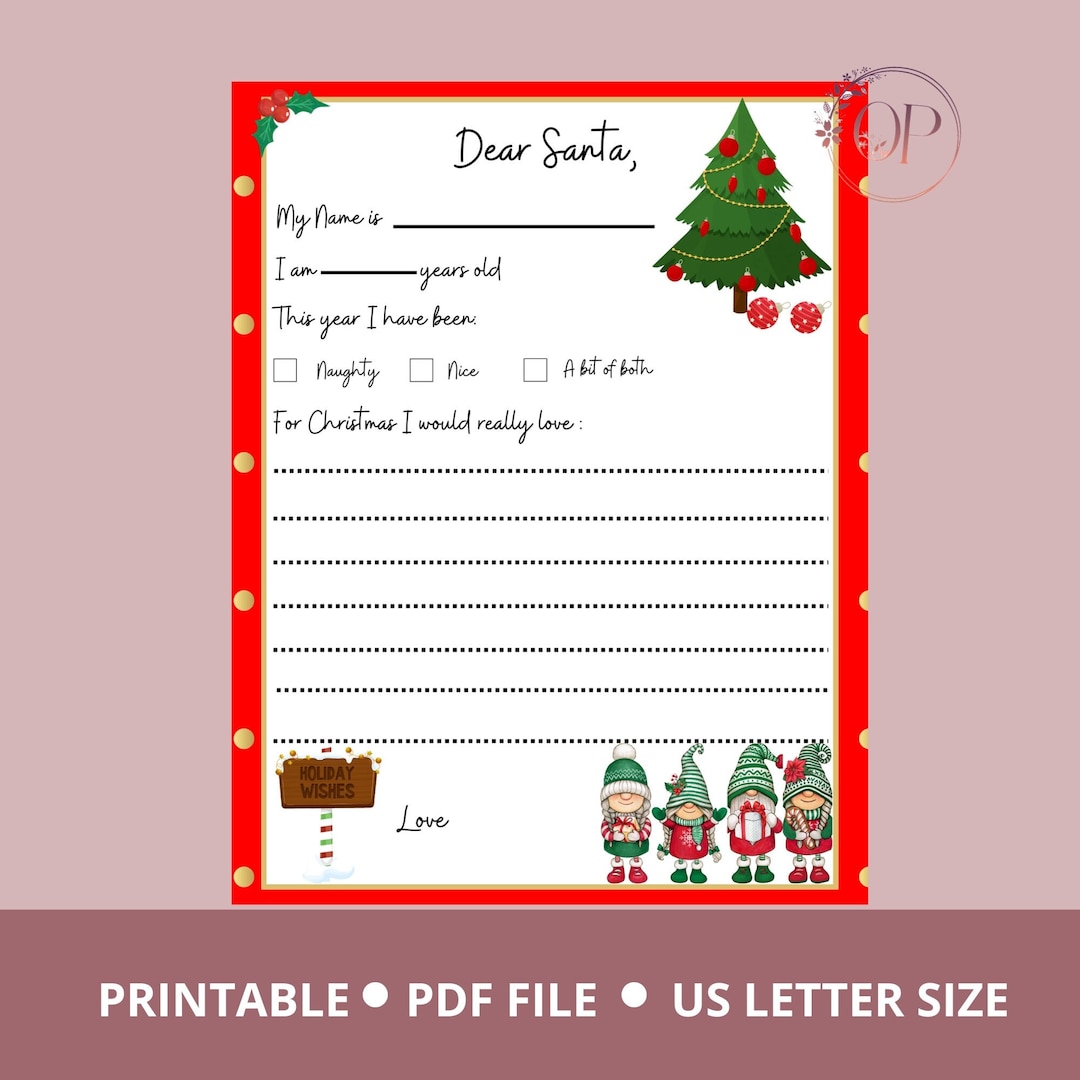 Image 2 for Father Christmas Wish List Template