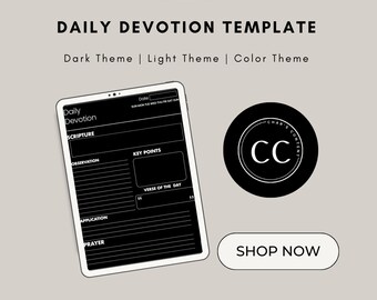 Digital Daily Devotion Template - Easy Download