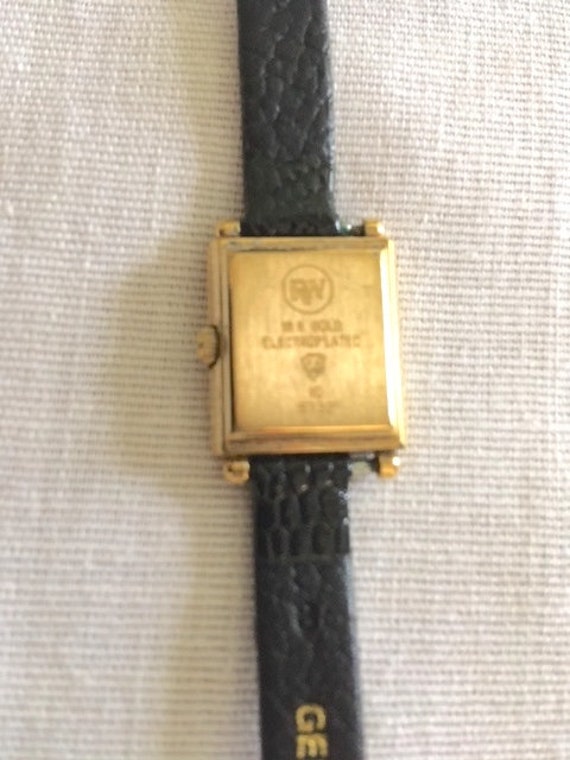 Raymond Weil Ladies Gold Watch Leather Band - image 8