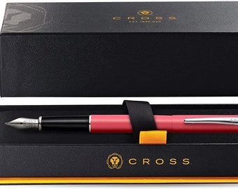 Cross Classic Century Slim Fountain Pen - Aquastic Coral CT - Medium Nib