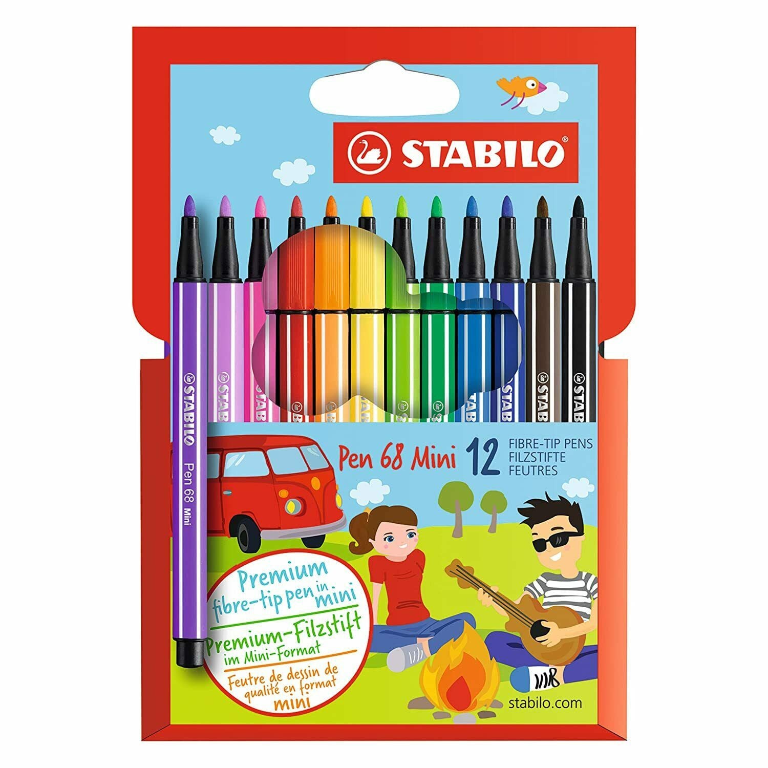 Stabilo Pen 68 Felt Tip Pens Tin x 20 Assorted Colours 50th year LIMITED  EDITION