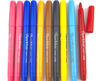 PaperMate Youth Art Chunky Broad Fibre Tip Colouring Pens - Assorted Fun Colours - 10 pack