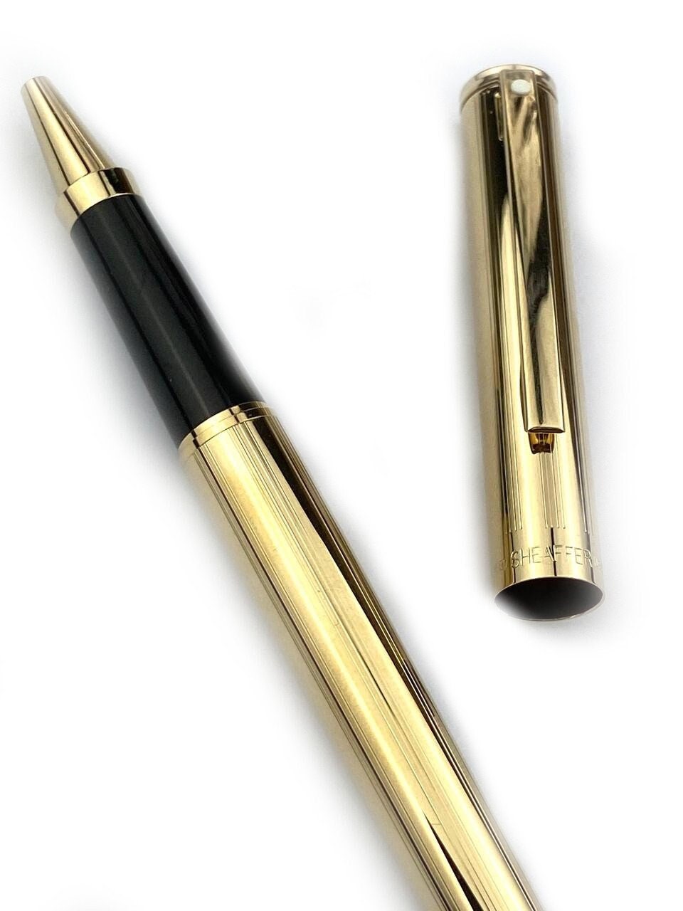 Sheaffer Fashion II 270 Rollerball Pen 23k Fluted Gold