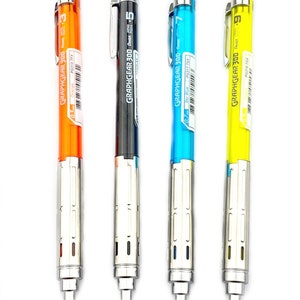 Pentel Graphgear 500 PG525 0.5mm Mechanical Pencil with Pentel 2B Lead &  Erasers