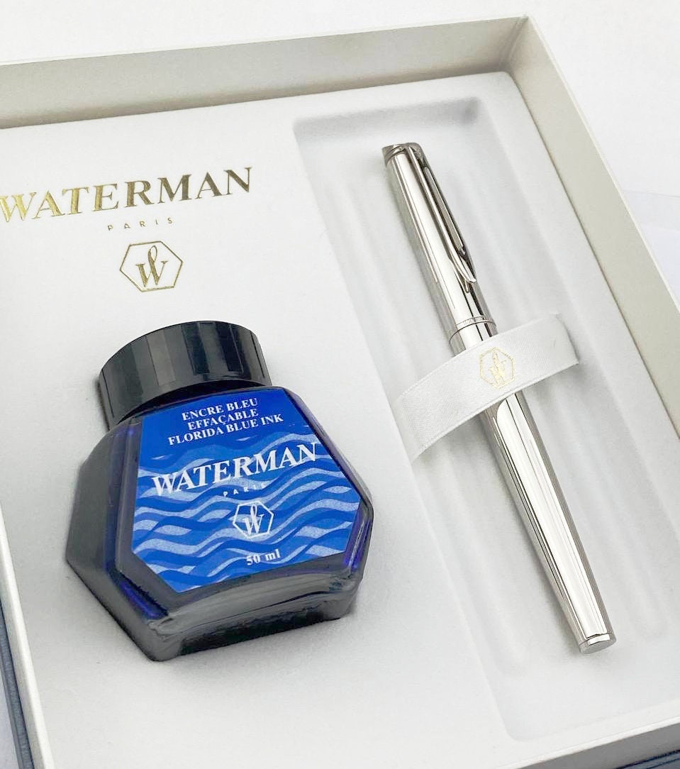 Waterman Encre Bleue Effacable Washable blue ink : r/fountainpens