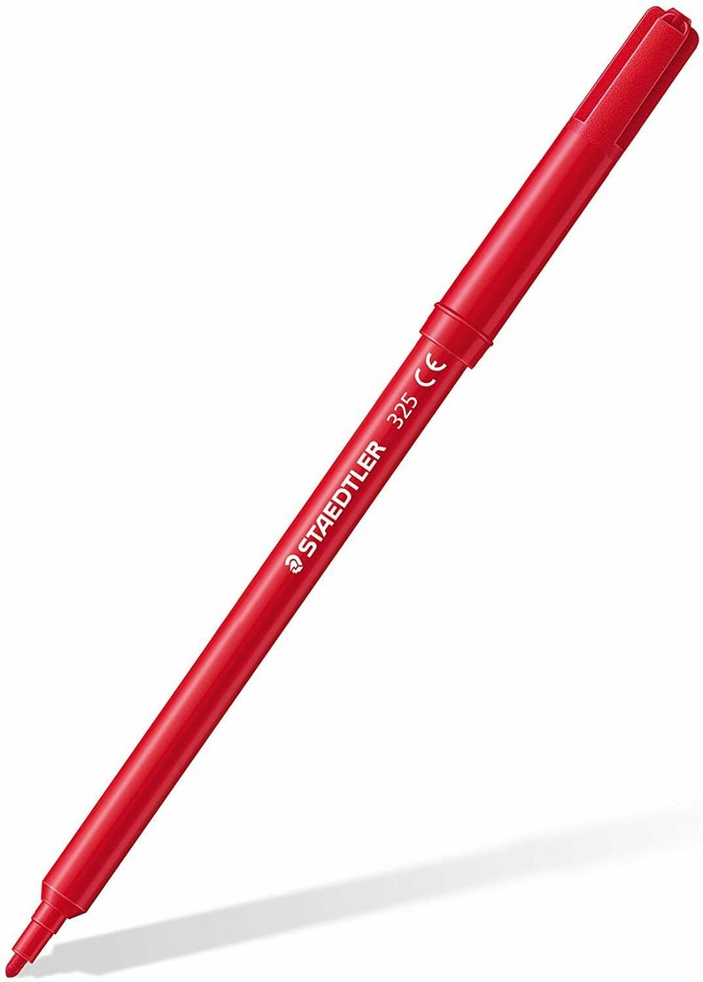 Stylo feutre staedtler 325 pointe moyenne 1mm pack de 12 couleurs assorties sur