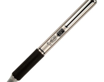 Zebra F-402 Stainless Steel Ballpoint Pen 0.7mm - Black ink