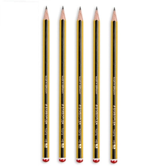 Staedtler Noris 120 Wooden HB Pencils Pack of 5 Ideal for School, College  Back to School 