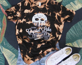 Camp Crystal Lake Bleached Tie Dye T-shirt