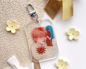 SEVENTEEN ウジ グリッター エポキシ アクリル キーホルダー - kpop、svt、イ・ジフン