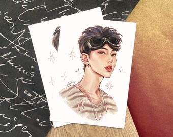 Seventeen ホシ（クォン・スニョン）FTS - A6 デジタルアートプリント（絵画、K-Pop、ギフト、SVT、カラット）