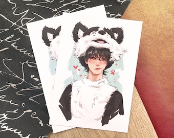 Seventeen The8 / Xu Minghao Wolf - A6 アートプリント (絵画、K-Pop、ギフト、SVT、カラット)