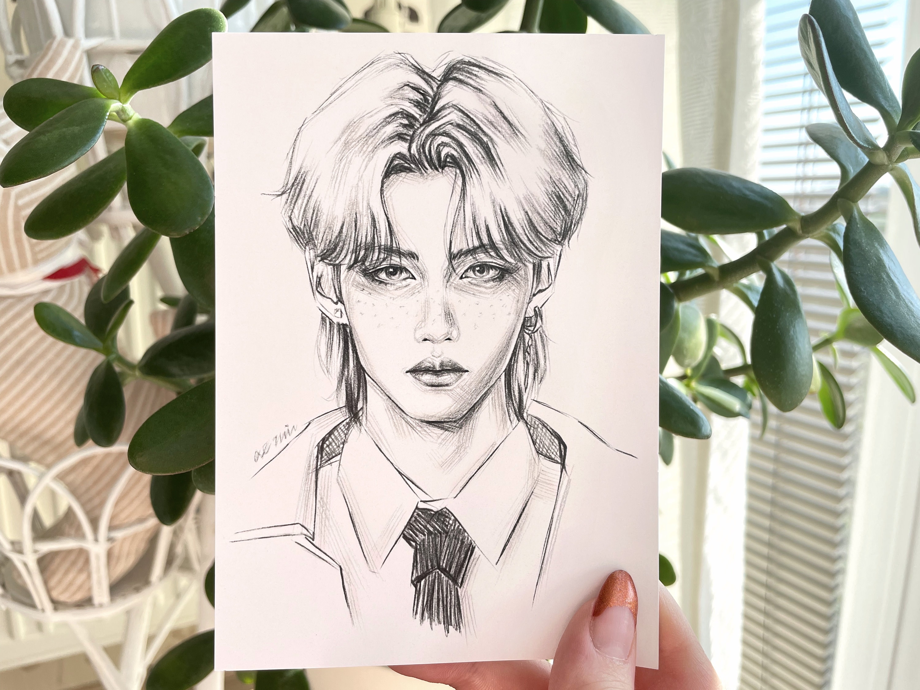 Stray Kids Lee Felix yongbok A6 Pencil Drawing Art Print - Etsy Hong Kong