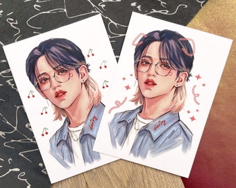 Seventeen Scoups (チェ・スンチョル) Oreo Hair - A6 デジタルアートプリント (絵画、K-Pop、ギフト、SVT、カラット)