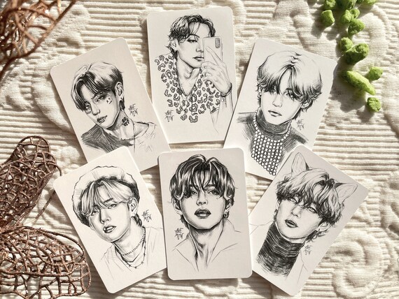 BTS V kim Taehyung Photocard Set Art Print Kpop Pc - Etsy