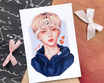 Seventeen ブ・スングァン - A6 アートプリント (絵画、K-Pop、ギフト、SVT、カラット)