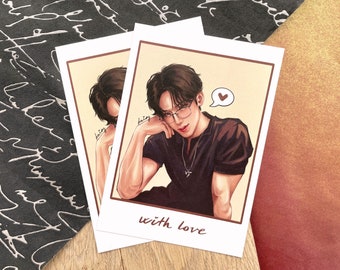 Seventeen キム・ミンギュ ポラロイド - A6 デジタルアートプリント (絵画、K-Pop、ギフト、SVT、カラット)