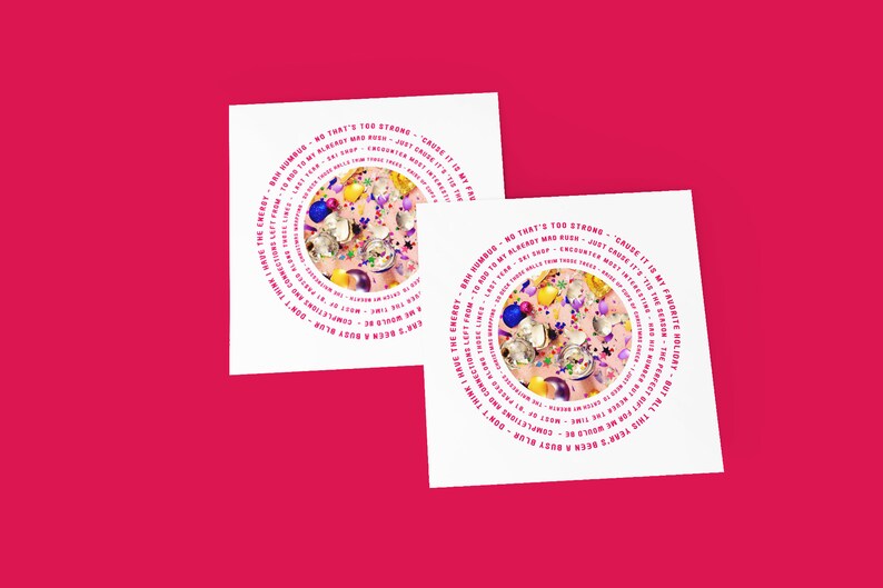 The Waitresses Inspired Christmas Card and A4 Print With Lyrics From