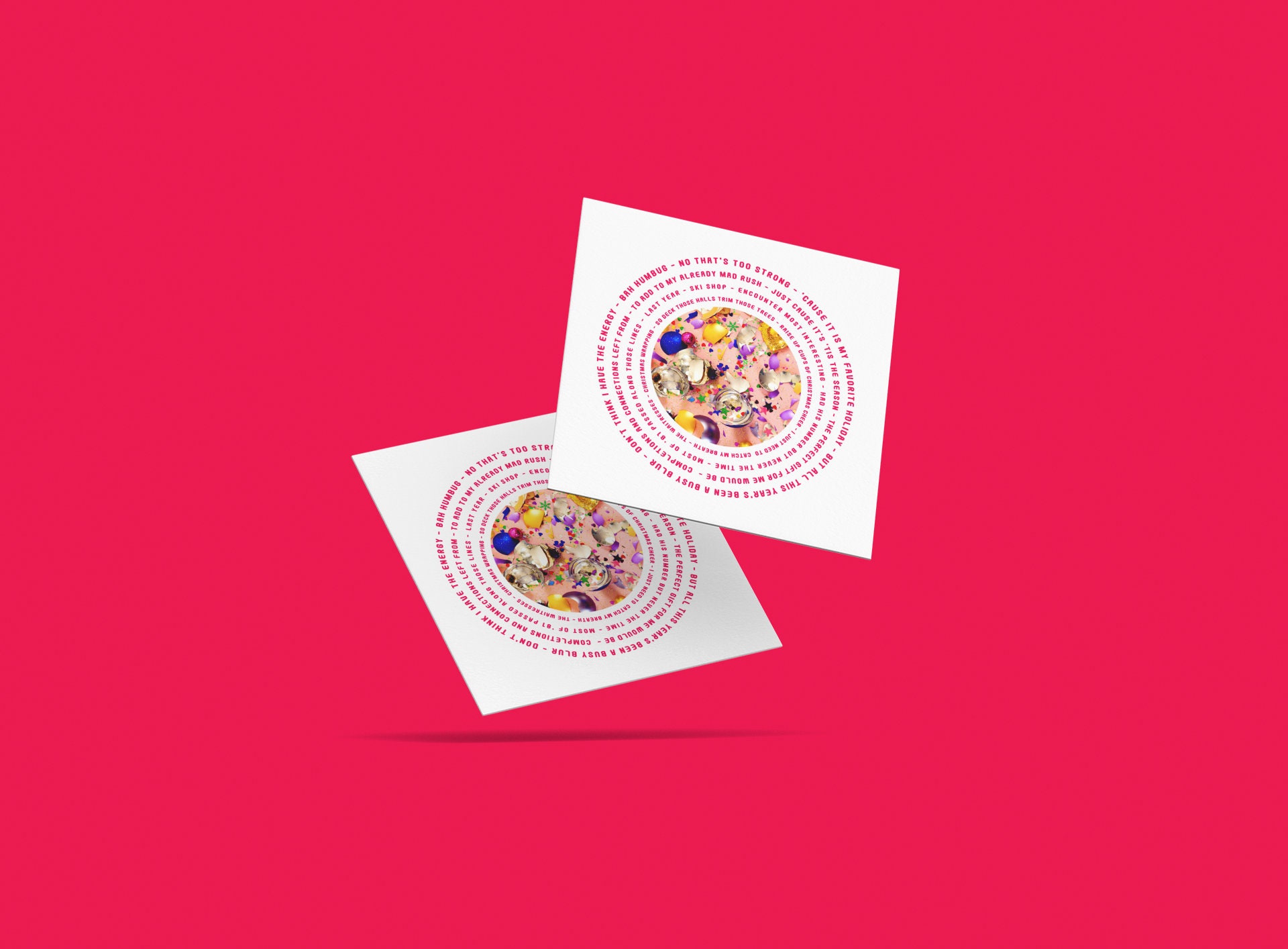 The Waitresses Inspired Christmas Card and A4 Print With Lyrics From