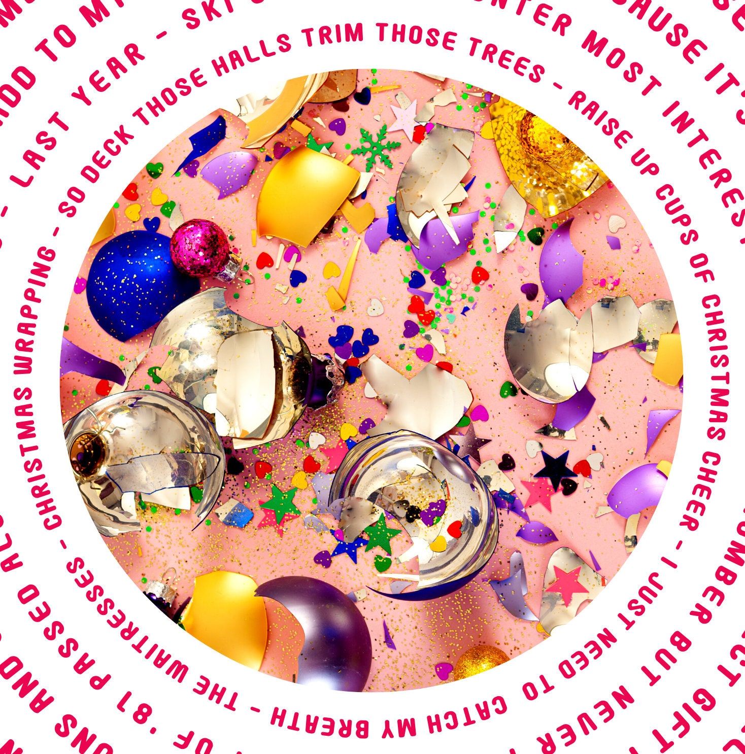 The Waitresses Inspired Christmas Card and A4 Print With Lyrics From