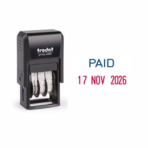 Trodat Printy 4911 Stamp "Paid" - Red – Star Light Kuwait