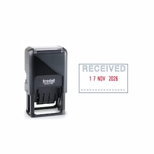 May include: A black self-inking stamp with a blue border and the text "RECEIVED 17 NOV 2026" in red.