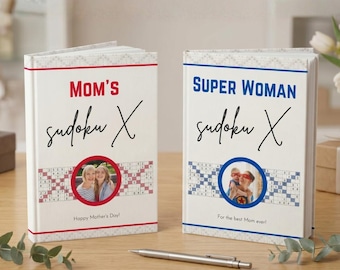 Personalized Sudoku Book Gift | Sudoku X - Challenging custom puzzle book sudoku fans will love