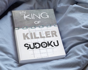 Spersonalizowana książka o zabójczym sudoku | Świetny prezent dla fanów sudoku... Ukoronuj ich na króla lub królową zabójczego sudoku