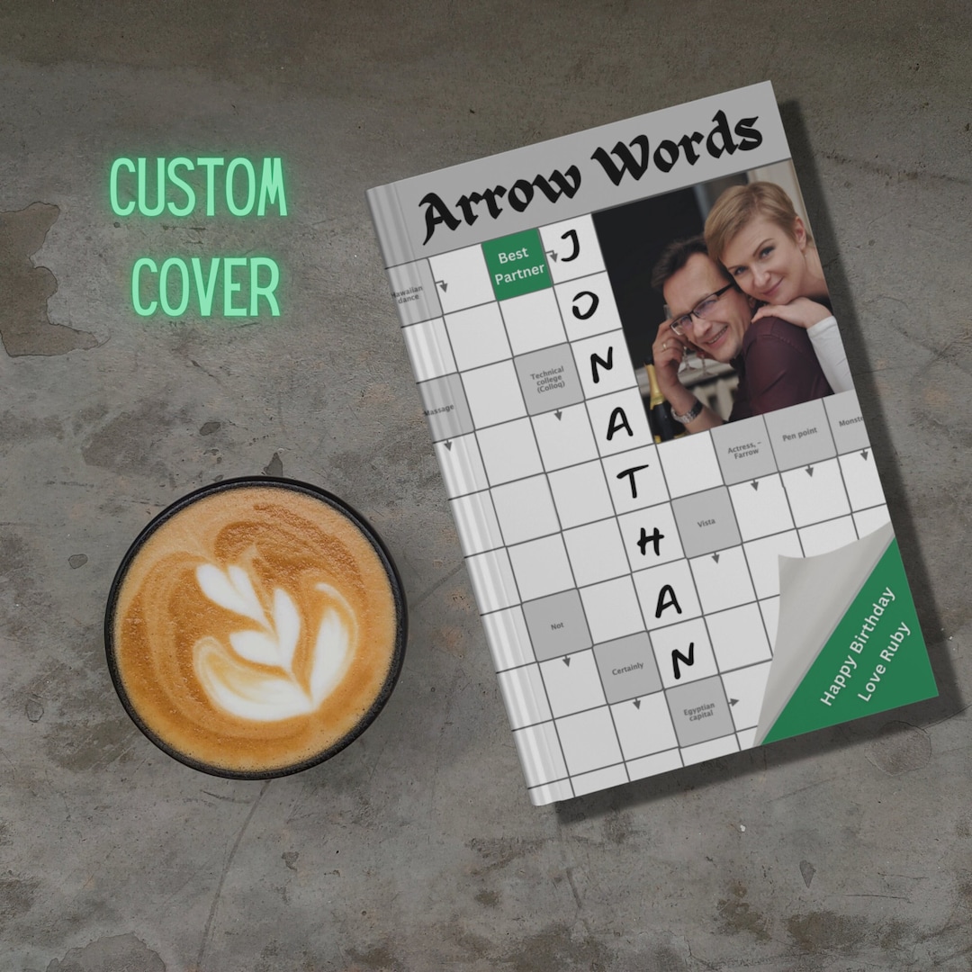 Arrow Word Puzzle Book Arrow Crossword Game With Personalised Cover