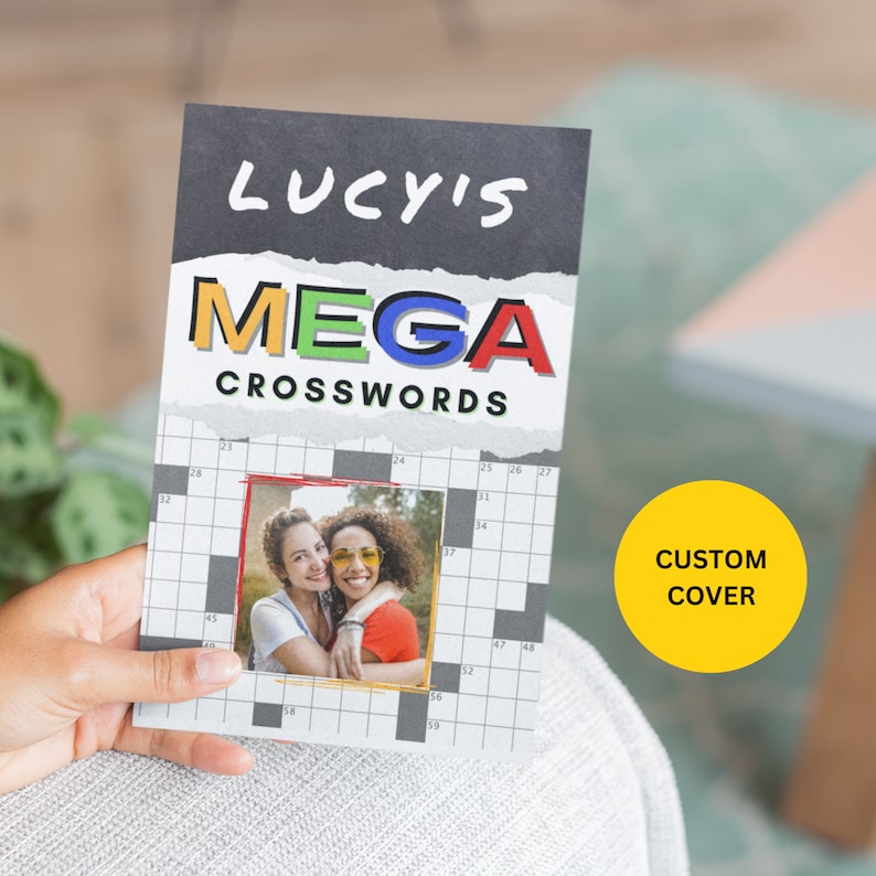 Custom Crossword Puzzle Book Personalised Crossword Cover With Your Own