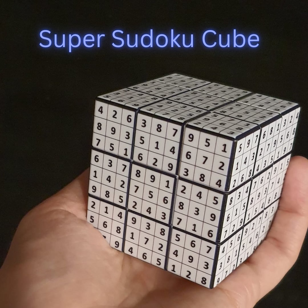 Super Sudoku Cube Puzzle Sudoku Rubik's Cube Game Sure Etsy Singapore