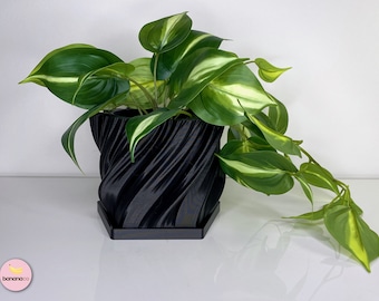 The Bali | Modern Planter Pot with Drainage and Water Tray | for Succulents or Plants