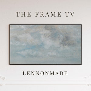 Samsung Frame TV Art | Antique Cloudscape Sky Digital Art | Vintage Cloud Art | 148TV