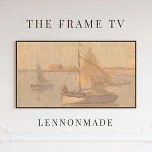 Samsung Frame TV Art | Vintage Seascape Digital Art | Antique Seascape Ships | 8TV