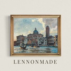 Vintage Architecture Print | Vintage Seascape Print | Printable | Digital Download | Horizontal Print | 18