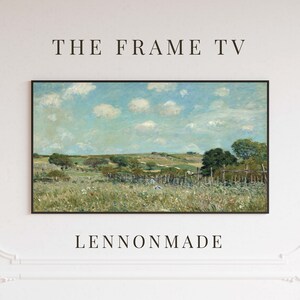 Samsung Frame TV Art | Vintage Landscape Digital Art | Antique Landscape | Vintage Meadow Art | 106TV
