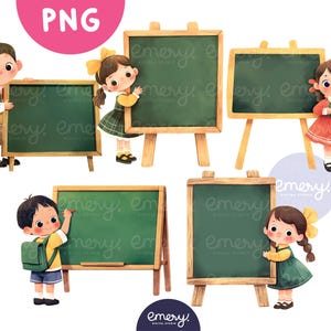 Clipart lavagna, lavagna per bambini, PNG bambini della scuola, PNG ritorno a scuola, Clip art per insegnanti, Clipart lavagna, 5 PNG