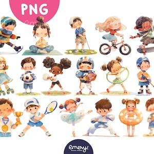 Cartoon Kinder Sportaktivitäten, PNG Clipart, Sport-Icons für Kinderhandwerk und Projekte, Clip Art für Schule, Kinder, die Basketball spielen