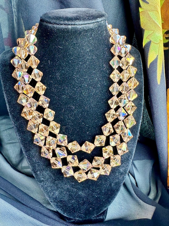 ヴィンテージスワロフスキー・クリスタル®︎ ネックレスゴールド