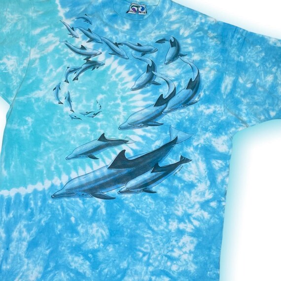 Vintage 1994 Liquid Blue Dolphin Tie 